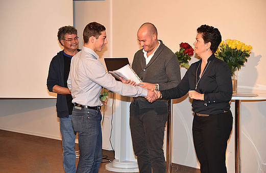 De g. à dr, Abdellatif Takkal, Lorenz Dobler, Daniel Pugliese, Anabel Rivela ©Ruedi Altherr